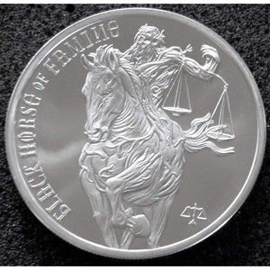 Black Horse of Famine 1 oz Silver Round | Four Horsemen of the Apocalypse.